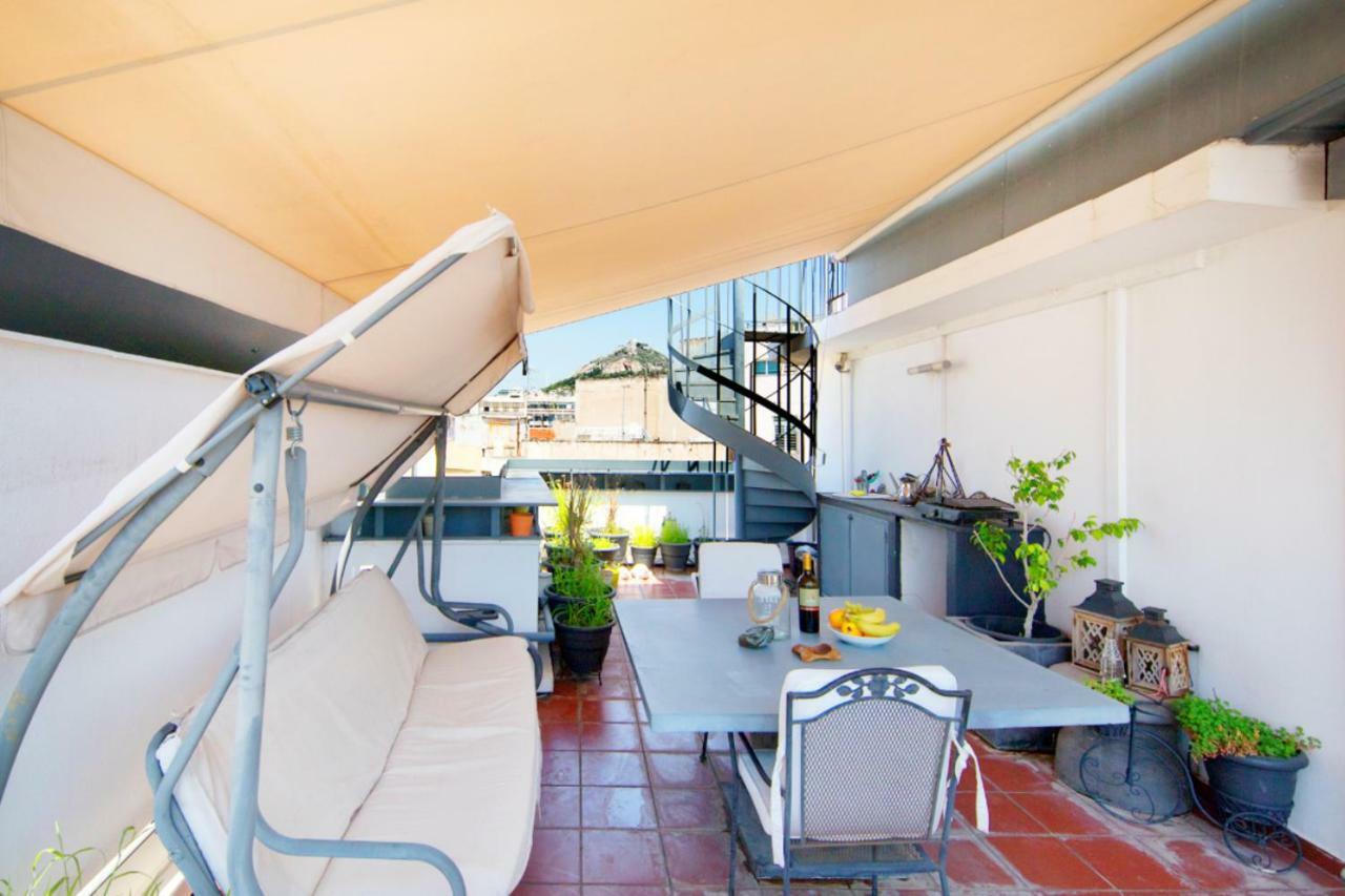 Topfloor Stylish Apartment With Acropolis View! Athén Kültér fotó
